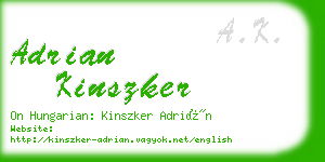 adrian kinszker business card